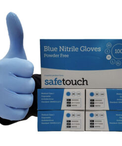 Blue Nitrile Powder–free SafeTouch Gloves 5 boxes